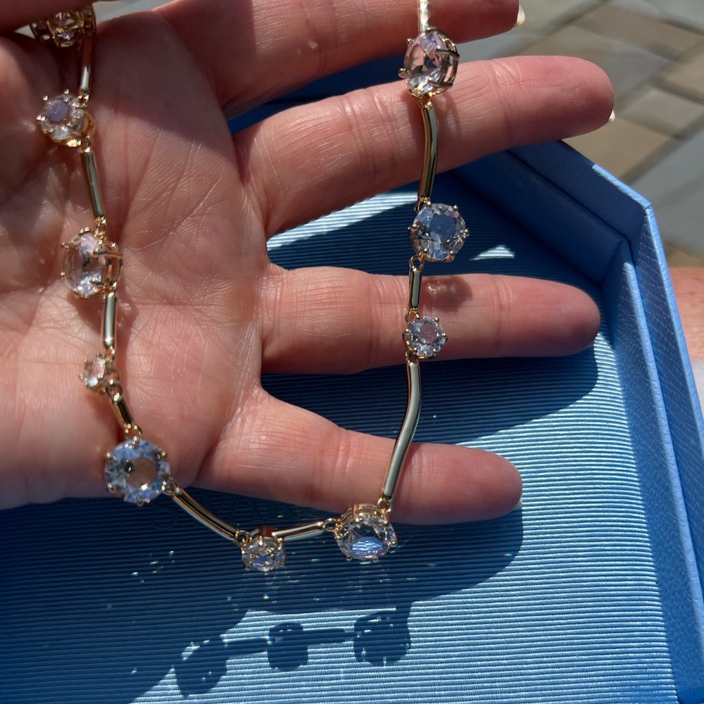 Swarovski constellation Necklace gold tone